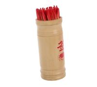 CIYODO 1 Set Vintage Bamboo Divination Bucket Traditional Luck Telling Prop for Temples Events Portable Versatile Blessing Stick Accessory for Spirituality and Fun