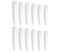 CIYODO 10 Packs 120PCS Transparent Long False Nail Tips for Nail Art Salon Use Display Pieces for Stage and Sample Show