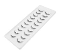 CIYODO 10 Pairs Natural False Eyelashes Pack Lightweight Wispy Crossed Design Short Style for Women Daily Makeup and Party Accessories