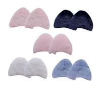 CIYODO 10 pcs DIY Cat Ears Charms for Headband Making Furry Artificial Rabbit Accessories in White Pink Korean Pink Denim Blue Black for Hairbands Clothing Phone Decor and Craft