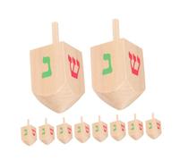 CIYODO 10 Pcs Wooden Gyro for Handmade Childsafe Spinning Tops for Activities Natural Wood Material Smooth Stable Spin for Home School Outdoor Play and Hanukkah Decorations