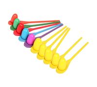 CIYODO 10 Sets Egg Relay Game Wooden Egg and Spoon Race for Outdoor Fun Family Picnics and Kindergarten Activities Enhances Coordination and Balance Skills