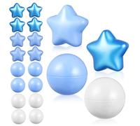 CIYODO 100pcs Ball Pit Balls Lightweight Plastic Star Shape for Easy to Clean Safe and Smooth Surface Multi Color for Motor Skill Development and Visual Stimulation