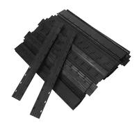 CIYODO 100pcs Black Plastic Binding Bars for Papers File Organizer Strips for Office School Document Clips for Report Covers Presentation Folders