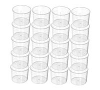 CIYODO 100pcs Clear Plastic Measuring Cups Graduated Lab Beakers Small Chemistry Measure Tools for Kitchen and Laboratory Use