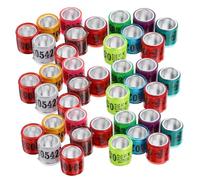 CIYODO 100pcs Colorful Pigeon Foot Leg Bands for Poultry Identification Mixed Colors Lightweight and Reusable for Chickens and Pigeons Random Style
