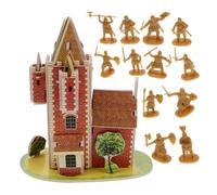 CIYODO 100Pcs Medieval Soldiers Set with Castle Detailed Knight Action Figures for Sandbox War Games Safe Materials Educational Play for Boys and History Enthusiasts
