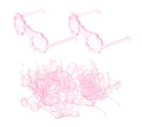 CIYODO 100pcs Mini Doll Glasses Accessories Transparent Stylish Sunglasses Props for Princess Dolls Lightweight and Practical Dollhouse Supplies for DIY Crafts and Gift Ideas
