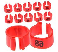 CIYODO 100pcs Pigeon Leg Bands Lightweight Identification for Poultry Chickens Birds Easy to Use Markers for Breeds Hatches