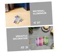 CIYODO 100pcs Reflective Aluminum Wind Chime Tubes DIY Kit for Outdoor Garden Patio Balcony Decor Hollow Sound Pipes Create Tranquil Atmosphere Mixed Colors for Creative Crafting
