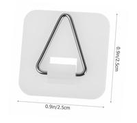CIYODO 100pcs Small Invisible Plate Hangers Multi-use Vertical Plate Holders Plastic Fixing Hooks for Wall Display and Dish Storage Easy Installation White