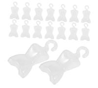 CIYODO 100pcs Transparent Doll Hangers Miniature Mannequin Clothes Organizer for Doll Dress Storage and Display Collection and Playtime Accessories
