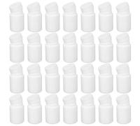 CIYODO 100pcs White Pill Bottles Leakproof Screw Top Plastic Containers for Travel Medicine Storage Portable Capsule and Supplement Holder with Secure Seal