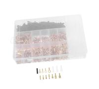 CIYODO 1050pcs Brass Electrical Connector Assorted Kit with Heat Shrink Tubes Cold Pressed Male Female Spade Terminals for Safe Wiring in Cars Homes Industrial Applications