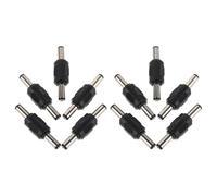 CIYODO 10pcs 5.5x2.1mm Dc Power Male to Male Coupler Adapter Inline Barrel Connector for Cctv, Router, Laptop Power Supply