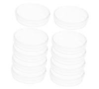 CIYODO 10pcs 6cm Agar Petri Dishes Lids Holders Round Culture Plates Chemistry Trays Round Trays Disposable Dishes for Lab Research Teaching
