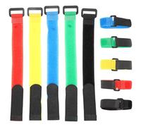 CIYODO 10Pcs Adjustable Fishing Pole Sleeves Nylon Rod Straps Fishing Rod Carrier Wraps Multi-Color 2x25cm for Travel and Outdoor