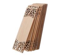 CIYODO 10pcs Bamboo DIY Bookmarks Bulk Plain Blank Bamboo Decorative Book Marks for Reading Crafting DIY Presents Bookmarks Crafts Page Markers Mens