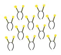 CIYODO 10pcs Bee Antenna Headbands Lightweight Animal Hairbands with Pompoms Unique Insect Tentacle Design for Halloween Party Dress Up Costume Accessories