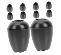 CIYODO 10pcs Black Silicone Replacement Ear Tips for Stethoscope Small Medical Earbuds for Clear Sound Transmission Comfortable Fit for Cardiac and Pulmonary Exams Portable and Versatile