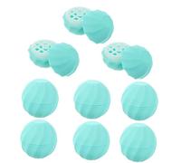 CIYODO 10pcs Blue Plastic Lip Balm Containers Refillable Spherical Lipstick Holders Leakproof Screw Cap Portable Makeup Storage Boxes for Travel and Everyday Use