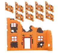 CIYODO 10Pcs Collapsed Ruins Model Ravaged Brick Walls for DIY Sand Table Scene Realistic Miniature for Imagination and Creative Play