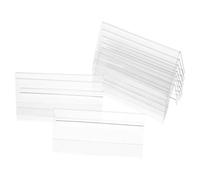 CIYODO 10pcs Double-Sided Transparent Name Tents Table Holders V-Shaped Desk Nameplate Display for Business Conference Office Meeting Table Setting