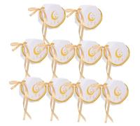 CIYODO 10pcs Eid Mubarak Treat Boxes Gold Pattern Paper Containers Portable Candy Boxes for Ramadan Celebrations Muslim Holiday Party Favor Bags