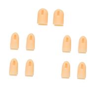 CIYODO 10Pcs Flesh-color Silicone Finger Cots Fake Finger Replacement Manicure Protectors for Nail Art Practice and DIY Nail Accessories at Home