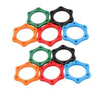 CIYODO 10pcs Hexagonal Shockproof Microphone Protection Rings 35mm Inner Diameter, Wireless Mic Anti-rolling Rings for Karaoke, Ktv, Conference and News Interviews, Set (, Orange, Red, Green, Black)