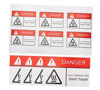 CIYODO 10pcs High Temperature Warning Stickers Self-adhesive Caution Hot Surface Signs 60x40mm Do Not Touch Labels for Safety
