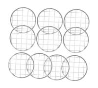 CIYODO 10Pcs Iron Flower Grid Mason Jar Vase Insert Reusable Floral Arrangement Holder Metal Mesh for Flower Art Decoration Home Use