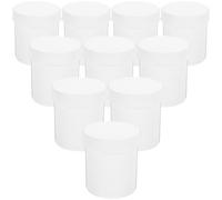 CIYODO 10pcs Medicine Bottles with Caps Wide Mouth Organizer Storage Case for Pills Tablets Travel Small Bottles with Cushion Pad Airtight and Portable Container