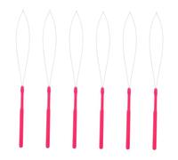 CIYODO 10pcs Micro Ring Hair Extension Tool with Anti-slip Plastic Handles Loop Threader Hooks for Fast Bead Loading and Hair Installation Salon and Home Use Accessories