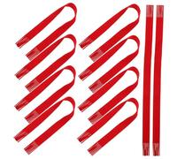 CIYODO 10pcs Mini Christmas Scarves for Wine Bottle Doll Decorations Double Sided Flocked Fabric Soft Red Party Favors for Holiday DIY Crafts