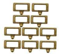CIYODO 10Pcs Mini Dollhouse Tags Antique Bronze Small Decorative Labels for DIY Miniature Furniture Accessories Craft Model Building