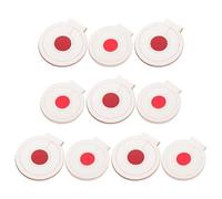 CIYODO 10Pcs Multi-Layer Thickened Shooting Targets with White and Red Center, 6Cm 7Cm Diameter Metal Targets for Indoor and Outdoor Training Practice