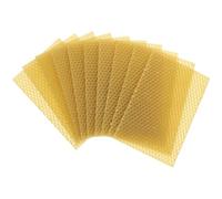 CIYODO 10pcs Natural Beehive Wax Sheets for Beekeeping Frames Beeswax Honeycomb Foundation for Candle Crafting and Furniture Care Use Wax Foundation Enhancing Honey Storage and Hive