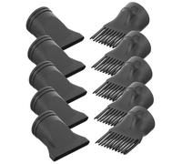 CIYODO 10pcs Professional Hair Dryer Nozzles and Combs Heat-resistant Salon Styling Attachments Lightweight and Hairdryer Brush Accessories for Frizz Control and Shine Enhancement