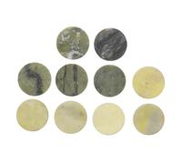 CIYODO 10pcs Reusable Jade Stone Eyelash Extension Pallet Smooth Surface Adhesive Holder Supplies
