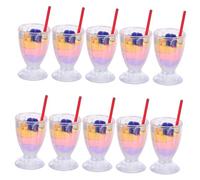 CIYODO 10pcs Scale Sturdy Plastic Tiny Dessert Props for Dollhouse Scenes and Micro Landscape DIY Crafting