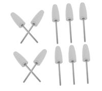 CIYODO 10pcs Silicone Nail Drill Bits Set for Manicure and Pedicure Gentle Polishing Buffing Tool for Cuticle Removal Replacement Heads for Russian and Japanese Nail Care at Home Salon