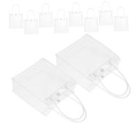CIYODO 10pcs Small Clear PVC Favor Bags with Handles Reusable Transparent Tote Bags for Wedding Bridal Shower Party Candy and Beverage Packaging