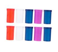 CIYODO 10pcs Small Plastic Pill Storage Containers with Leakproof Lids Portable Mini Medication Bottles for Vitamins and Supplements Compact Lightweight Side-Opening Design Random Color