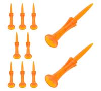 CIYODO 10pcs Wheel Shape Softball Hitting Tee Made of Sturdy Plastic with Easy Placement and Precise Positioning for Indoor Practice Training Golf Accessories in Orange, 83mm