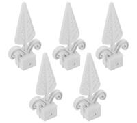 CIYODO 10Pcs White Pointed Gate Finials Outdoor Fence Decoration Weldable Plastic Post Toppers for Garden Farm with Impact-Resistant Design and Classic European Style