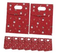 CIYODO 10pcs Xmas Treats Bags Portable Candy Boxes with Hollow Handles Eye Catching Design for Christmas Parties and Festive Celebrations Lightweight Versatile