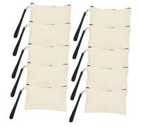 CIYODO 10sets Heat Transfer DIY Craft Bag Canvas Pencil Cases Sublimation Makeup Organizer Storage Bag for Travel Home Use