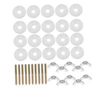 CIYODO 10sets Stainless Steel Bird Perch Screws for Cage Platforms Hardware for Small Pet Stands DIY Bird Perches Hamster Boards and Breeding Boxes Fixing Accessories