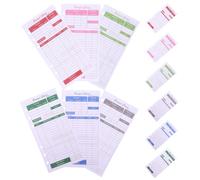 CIYODO 12 Sheets Portable Budget Planner Cards with Practical Cash Binder Refills for Daily Expense Tracking and Financial Goal Management Convenient Six-Color Budget Sheets for Personal
